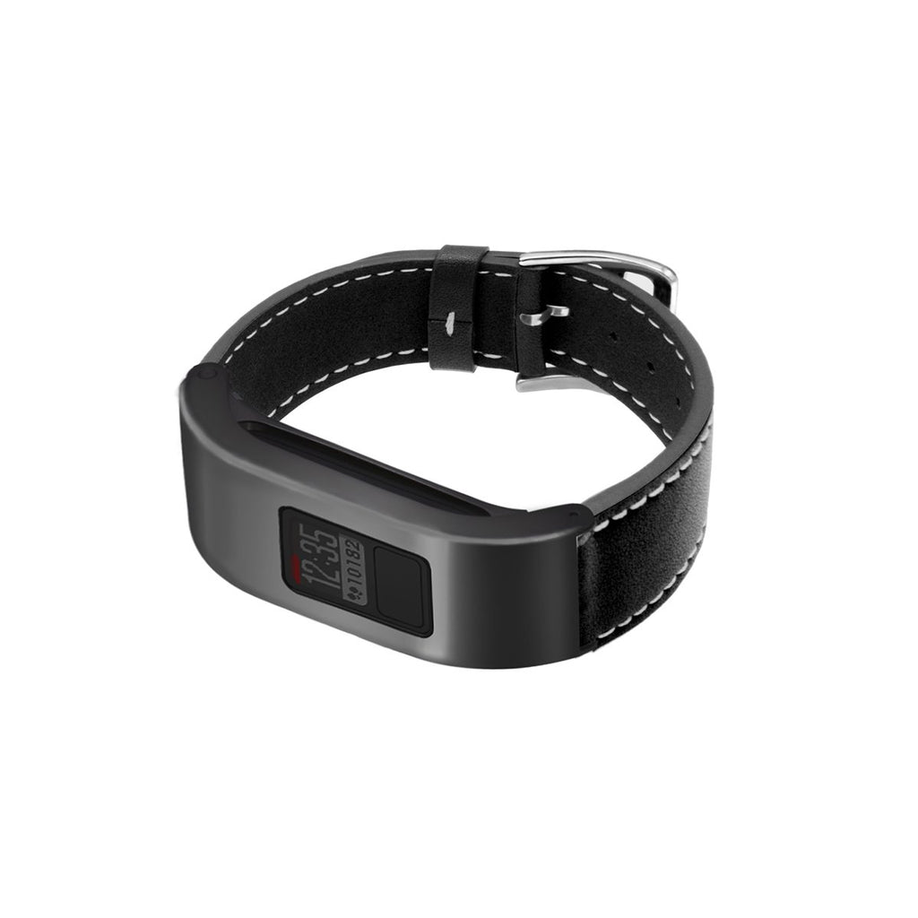 C2DJOY Garmin vivofit 3 Steel Case with Leather Strap
