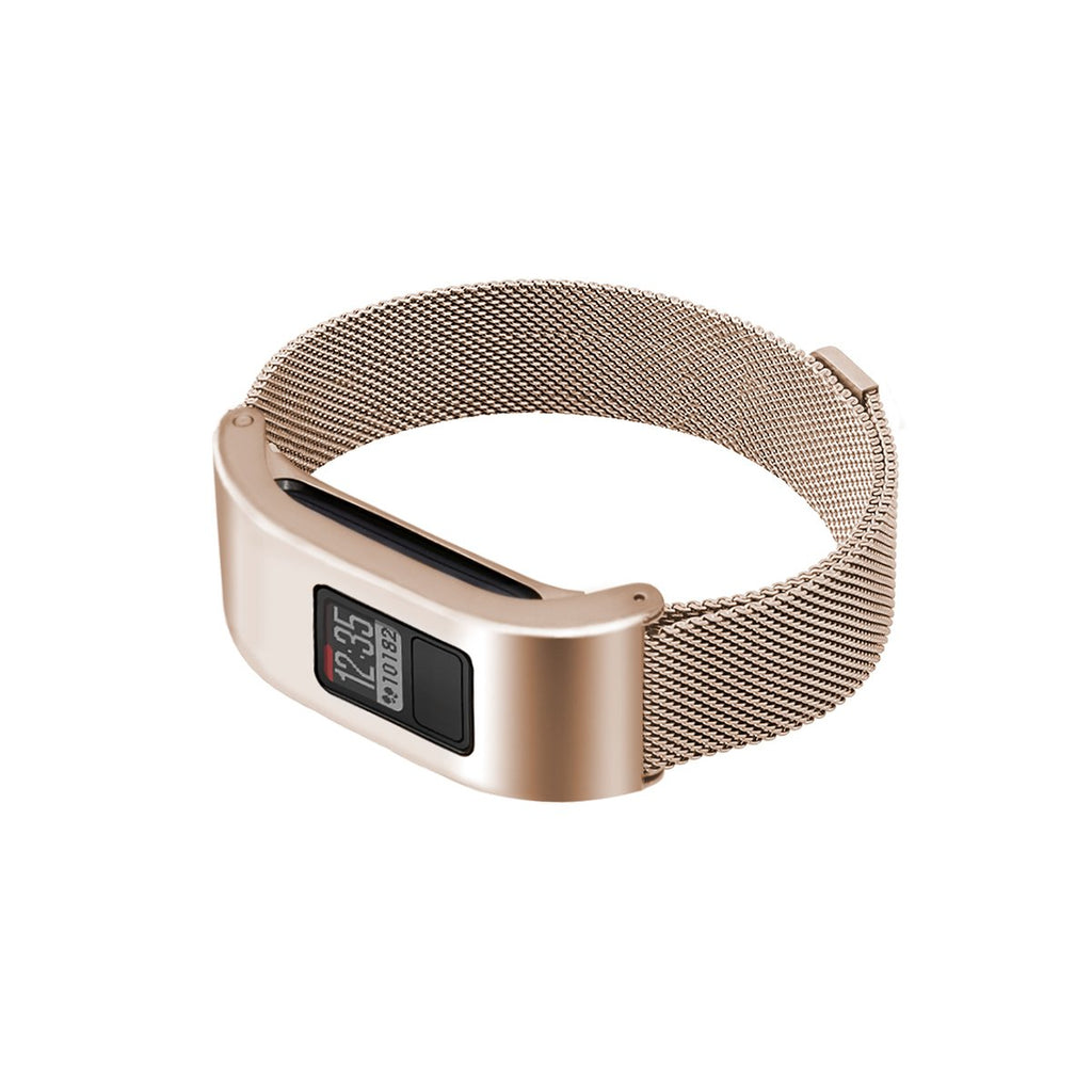 C2DJOY Garmin vivofit 3 Steel Case with Metal Weave Strap