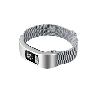 C2DJOY Garmin vivofit 4 Steel Case with Metal Weave Strap