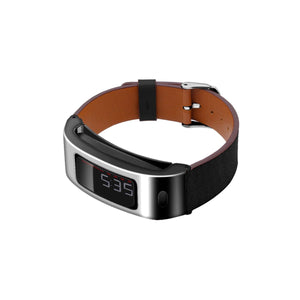 C2DJOY Garmin vivofit (1st Gen)/2 Steel Case with Leather Strap