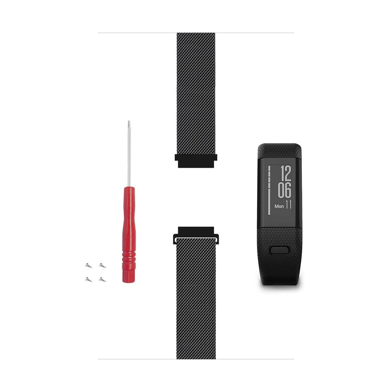 C2DJOY Garmin vivosmart HR+ Metal Weave Strap with Adapter